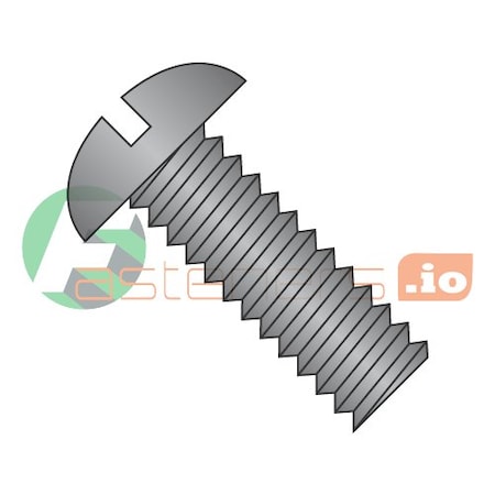 #6-32 X 1/4 In Slotted Round Machine Screw, Black Oxide Steel, 10000 PK